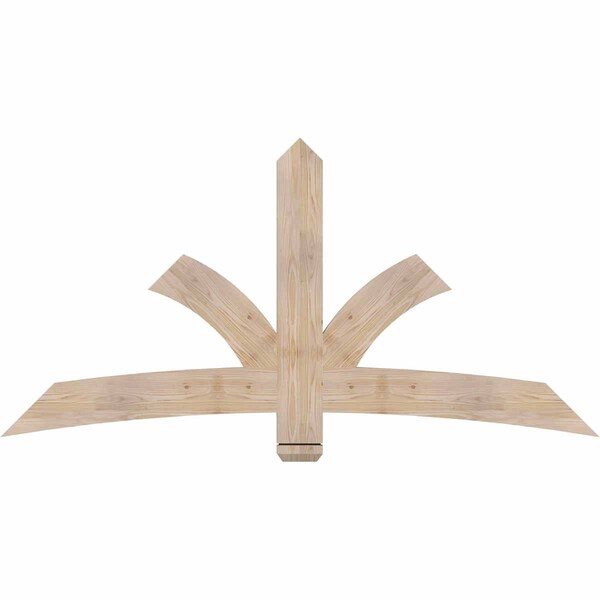 Ekena Millwork Davenport Smooth Timber Gable Bracket, Douglas Fir, 72"W x 36"H x 1 1/2"D x 5 1/2"F, 12/12 Pitch GBW072X36X0206DAV00SDF - main